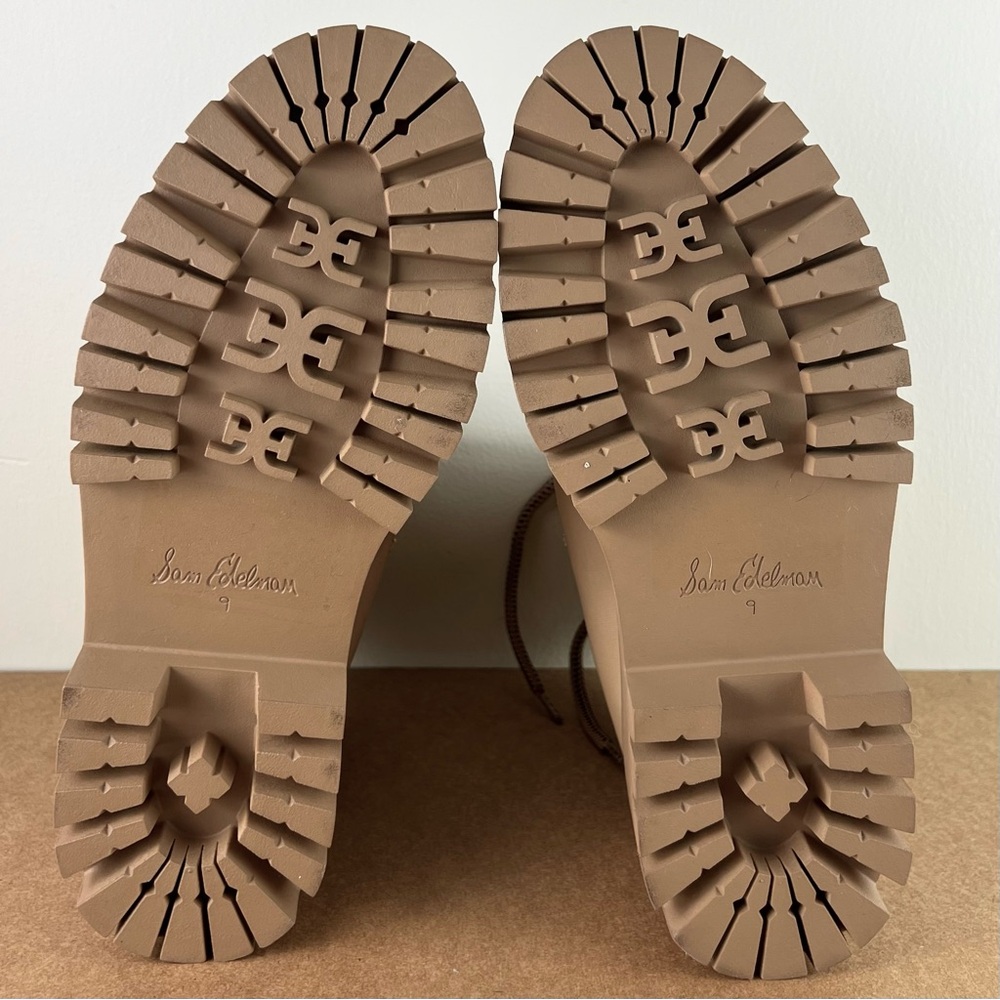 NEW SAM EDELMAN TAN COMBAT BOOTS - Picture 11 of 11